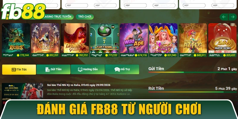 Đánh giá chất lượng tuyệt vời từ phía người chơi